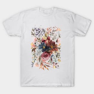 Loose watercolor florals T-Shirt